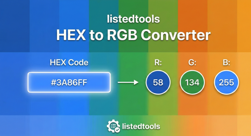 "User interface of a free HEX to RGB converter tool for web designers."