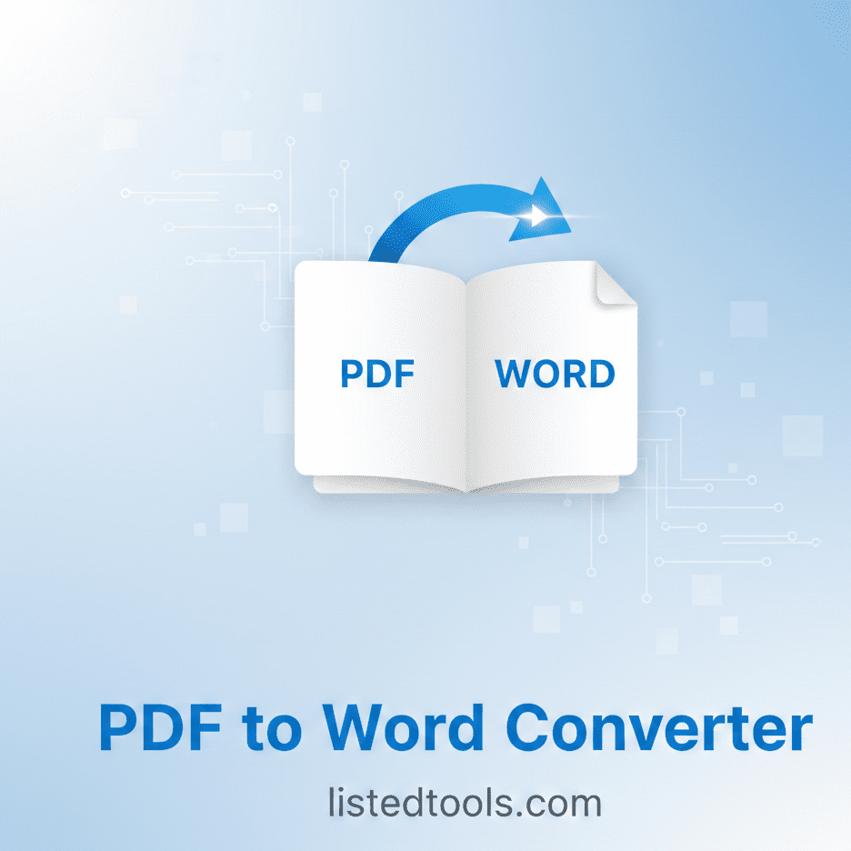 PDF to Word converter tool interface. Easily convert PDF documents to editable Microsoft Word files (DOCX/DOC) with high accuracy.