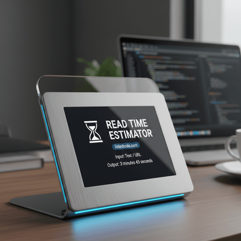 Online Read Time Estimator tool for calculating article reading speed and time.