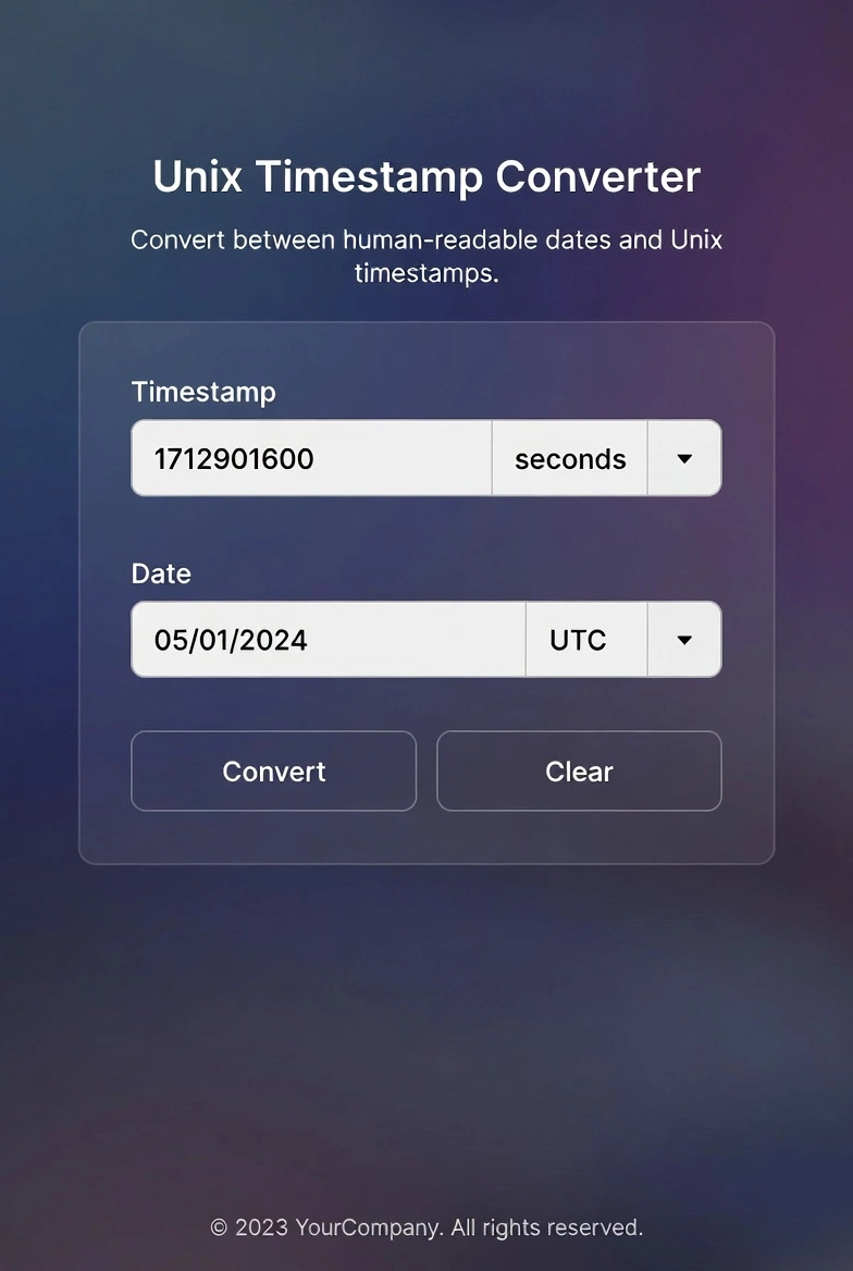 Unix Timestamp Converter
