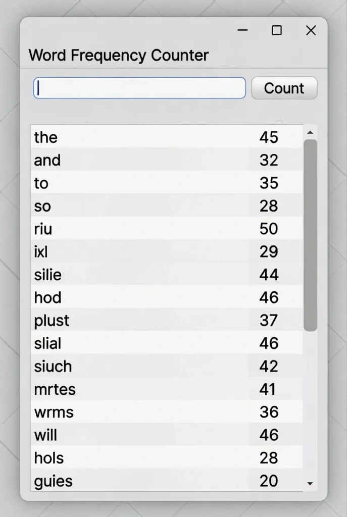 Word Freqency Counter